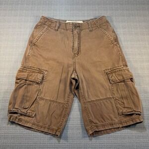 Plugg Brown Cotton Cargo Shorts Men's Size 31